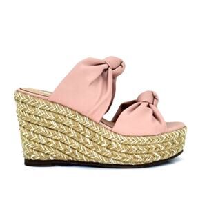 EXE' Valeria 905 Wedges Pink Leather sz 38‎